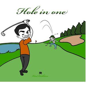 Hole in one Golf VinDicktive Mens White 100% Poly Short Sleeve T Shirt XL